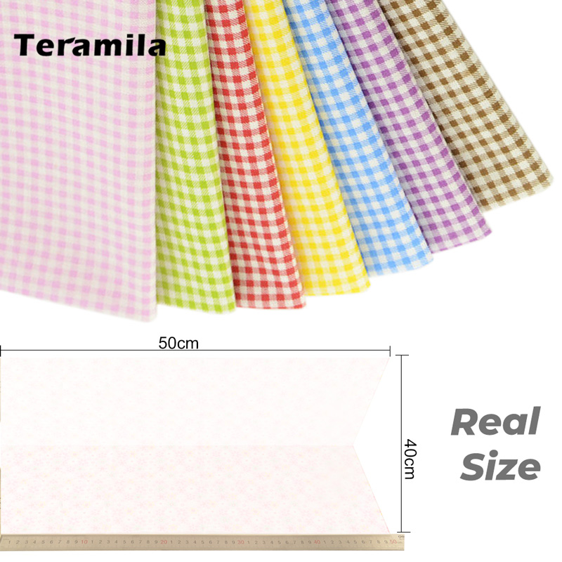 Teramila 7 Uds 40x50cm DIY Patchwork tela de algodón telas de tejidos acolchados de costura coser tela mantel hecho a mano