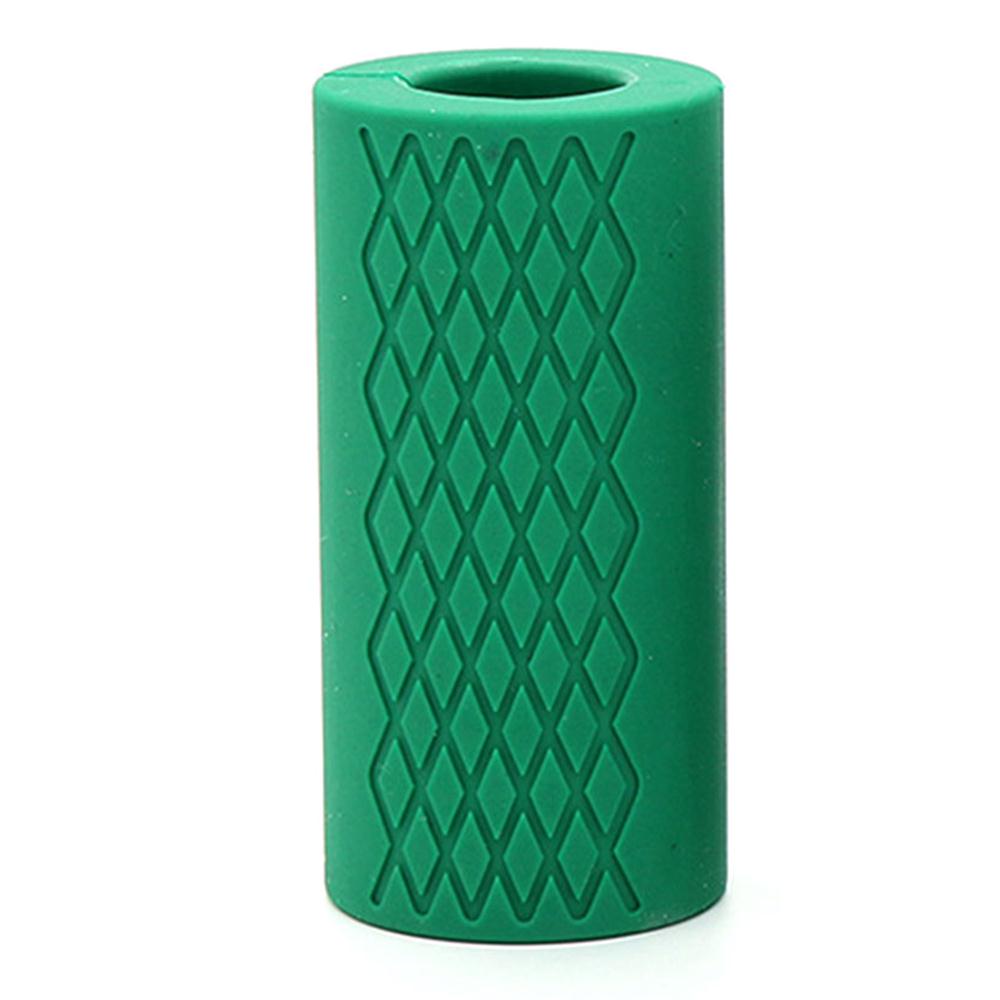 Solid 1 st 6 färg anti-slitage handmuskler skivstångsgrepp silikongrepp utomhus kroppsskulptering hantelhandtag hantelgrepp: Grön