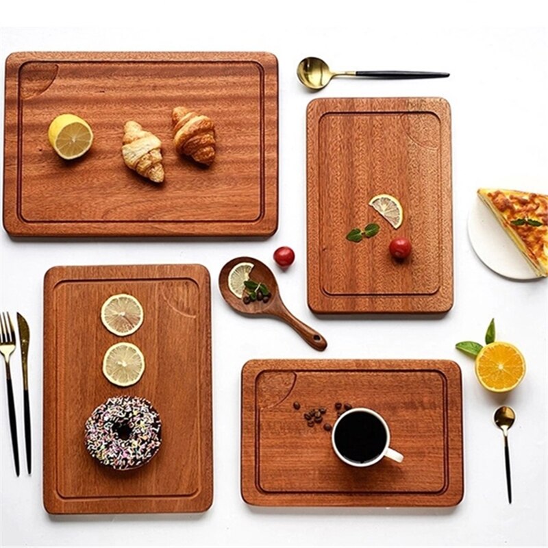 Food Storage Whole Wood chopping board Bread board Sushi plate Real wood tray Pizza board Chopping Blocks Cutting board