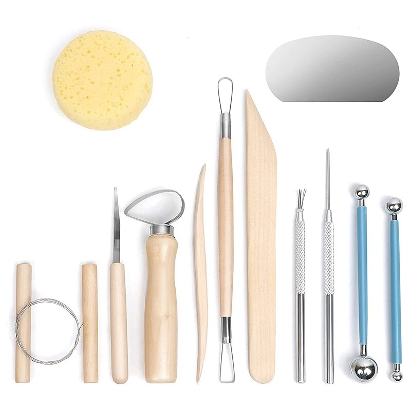Clay Tools,12PCS Pottery Clay Sculpting Tool Set: Default Title