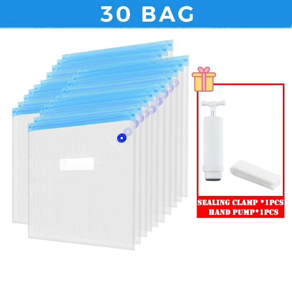 1-30 sacs de stockage de Filament sac sous vide imprimante 3D PLA/ABS/TPU sèche-Filament sécurité résistant à l'humidité pour les pièces d'imprimante 3D: Cyan