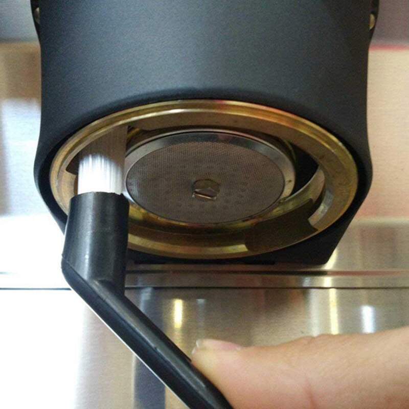 2 Stuks Koffie Machine Borstel Huishoudelijke Stofverwijdering Borstel Plastic Handvat Schoonmaken Tool Elleboog Koffie Vuil Reinigingsborstel
