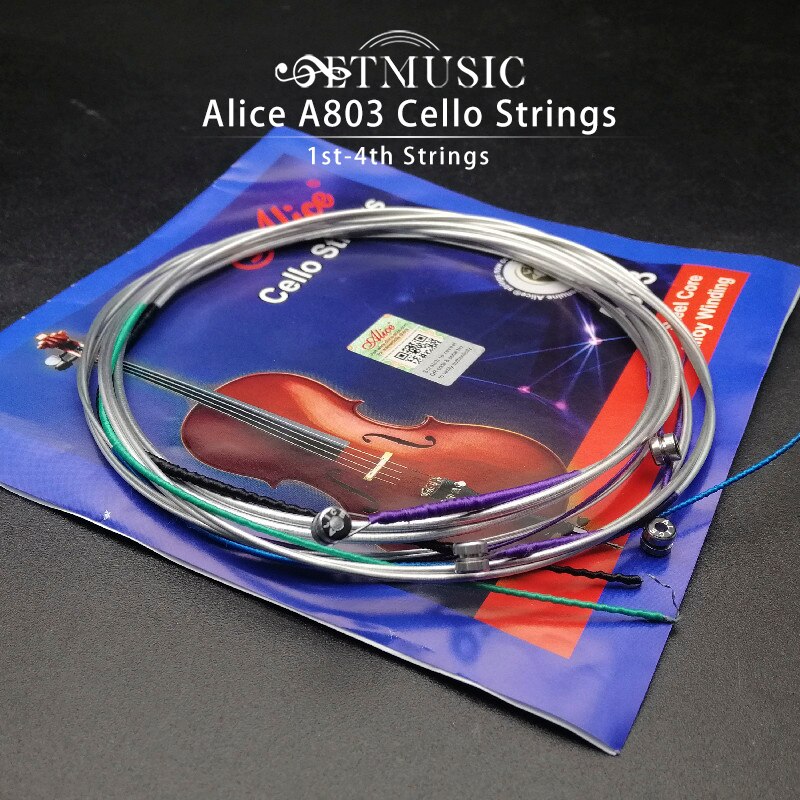 Alice A803 Cello Snaren Steel Core Nickel Silver Wound 1st-4th Snaren Muziek Accessoire