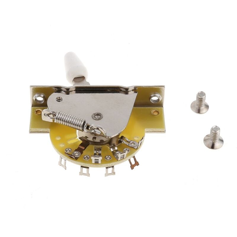 Interruptor de palanca de 5 vías, Selector de guitarra para ST FD, piezas de guitarra eléctrica, reemplazo Telecaster: Blanco