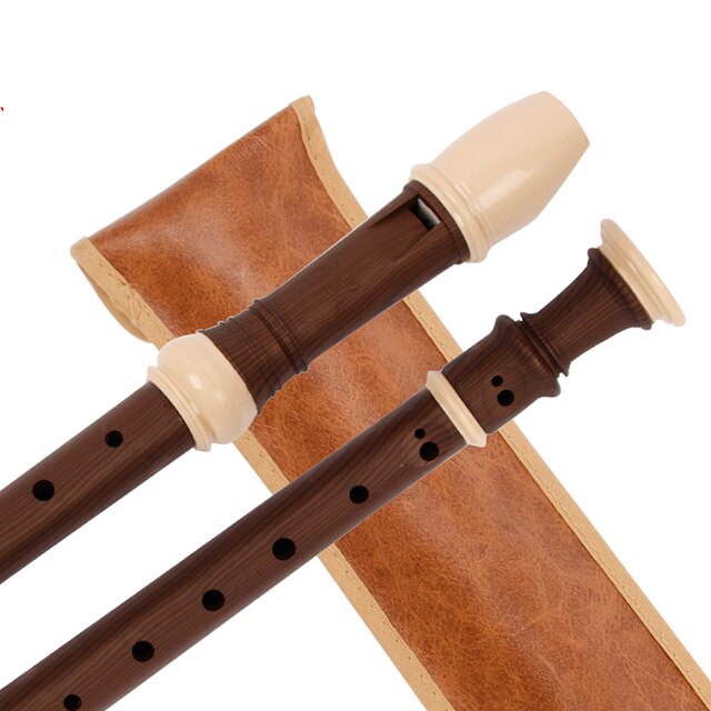 ABS Soprano Recorder Instrument 8 Hole Wood Painting