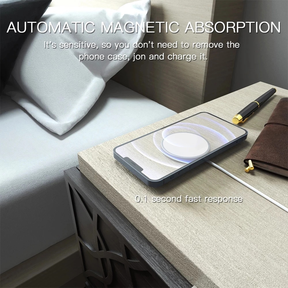 Magnetische 15W Drahtlose Ladegerät Für iPhone 12 Pro Max Mini Für Magsafe Schnelle Lade Schnell PD 20W UNS UK EU Stecker Drahtlose Ladegerät