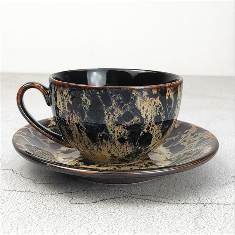 250ML fine bone china Coffee Cup and Saucer funny Japanese-style Coffee Mug Cafe Espresso Cup Ceramic Tea Cup: 5