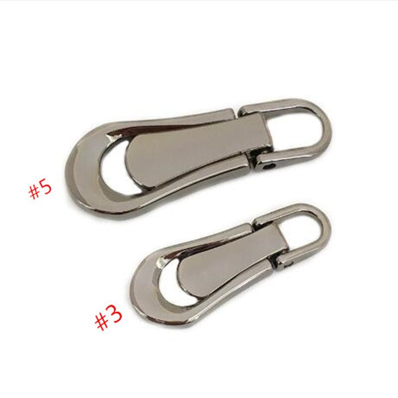 5 Pcs Hoogwaardige Rits Fixer Reparatie Pull Tab Instant Kit Zakken Rits Hoofdhuid Bag Pull Hoofd Vervanging Accessoires HYZ9243: Black(5)