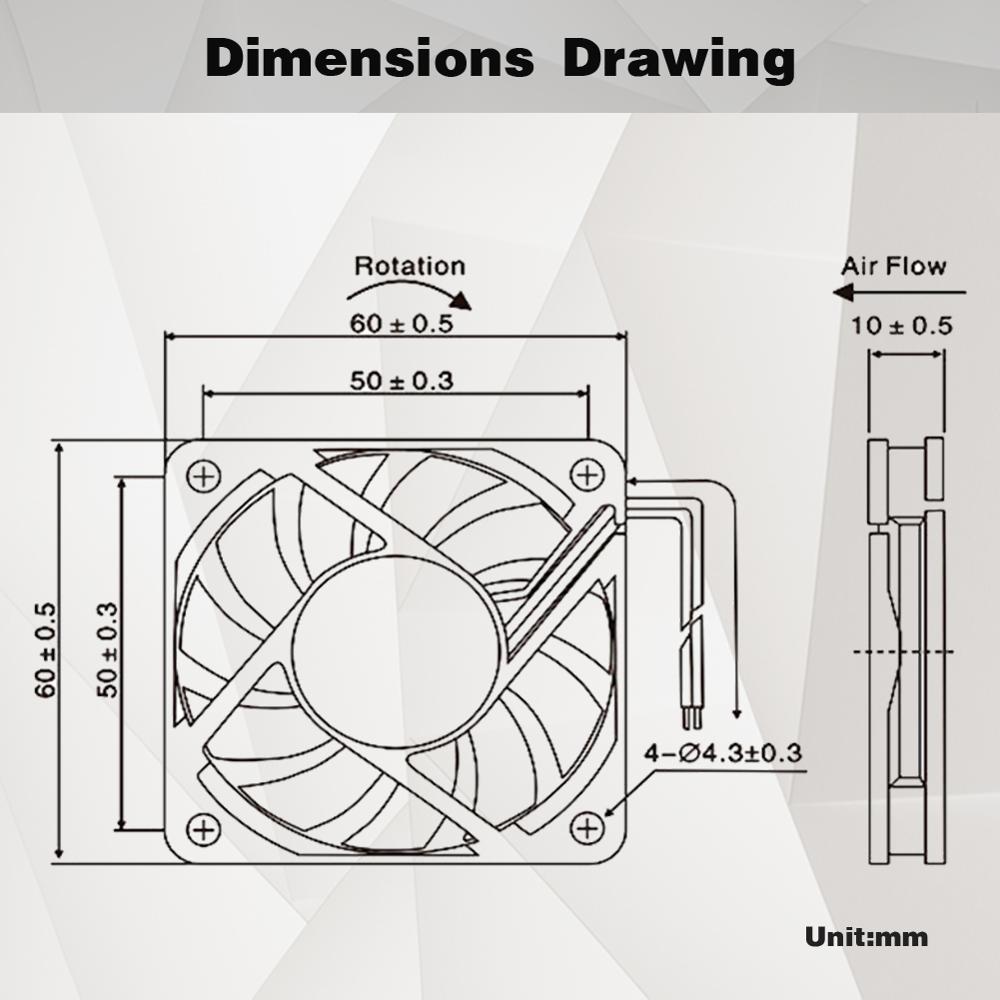 2 Stuks 5V 12V 24V 60Mm 6010 Dc Fan 60X60X10Mm 6cm Cooling Koeler Fan Computer Pc Cpu Case Cooling Kogellager Fan