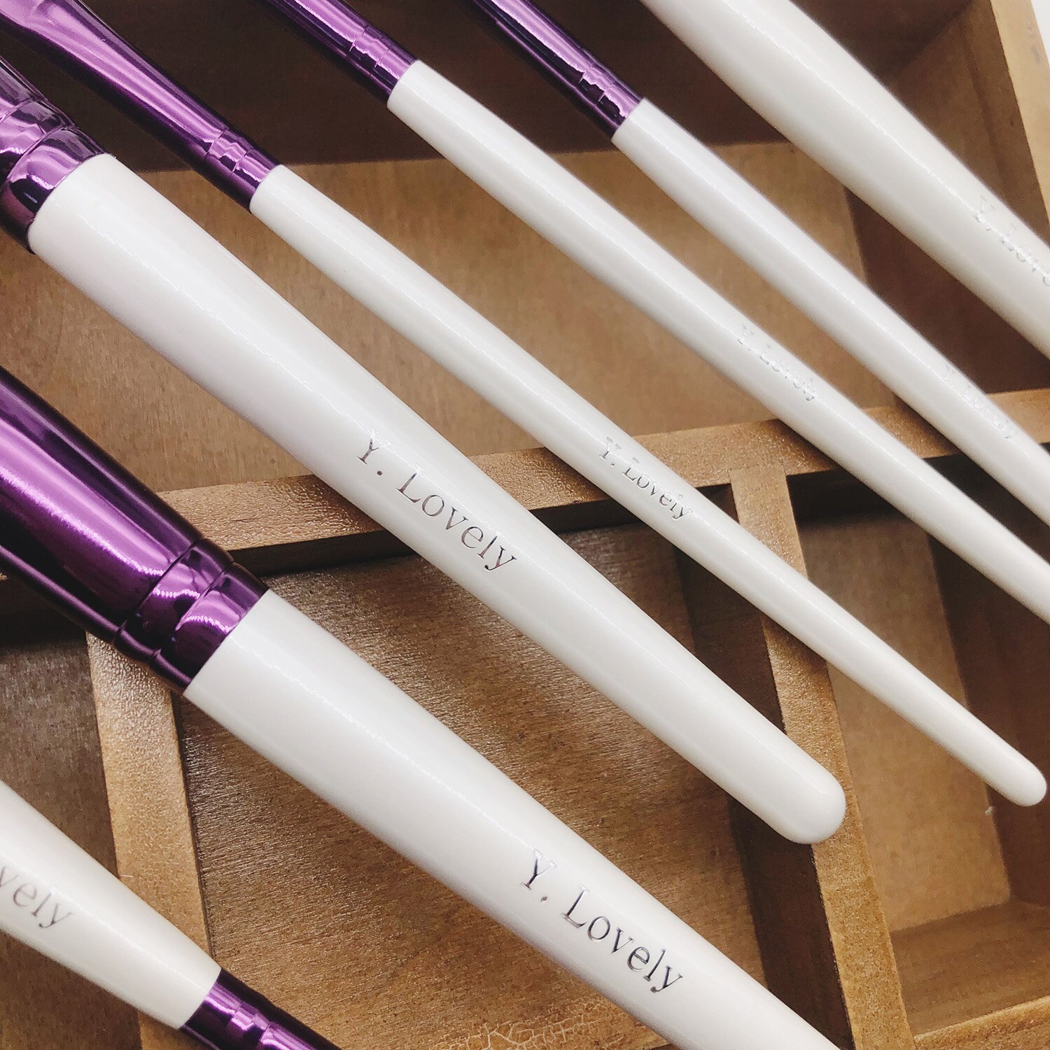 YLovely-Super Macio Sintético Cabelo Maquiagem Brush Set, Punho De Madeira, Sombra Tool Kit, Homem, Alta Qualidade