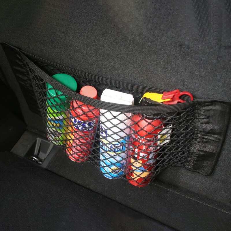 Kofferbak Opbergtas Mesh Netten Auto Terug Kofferbak Organizer Bag Elastische String Bagagenet Holder Pocket Voertuig styling