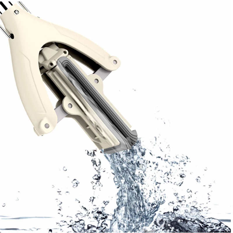 Balai serpillière en éponge à Double pli, 1 pièce, tête en éponge absorbante, nettoyage du sol, lavage manuel gratuit