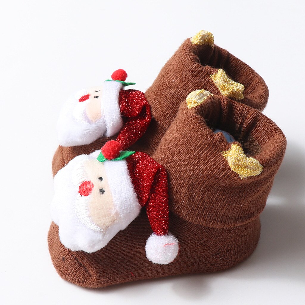 Weihnachten Socken Baby Niedlich Cartoon Socken Kleinkind Kinder baby Jungen Mädchen Weihnachten Santa Deer Anti-Slip Gestrickt Socken Calcetines