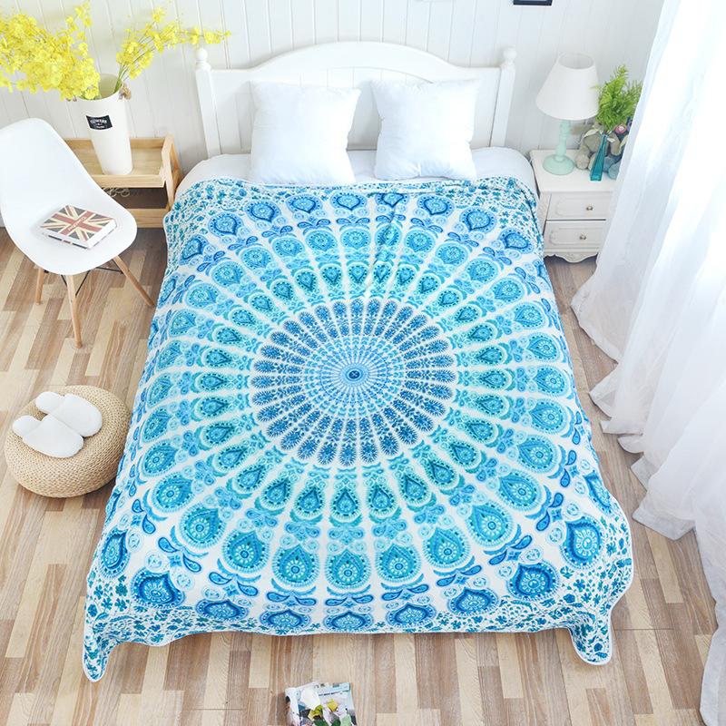 Bohemian Sofa/Air/Bedding Throw Blanket Boho Mandala Fleece Blankets for Beds Bedspread Couverture Polaire Plaids