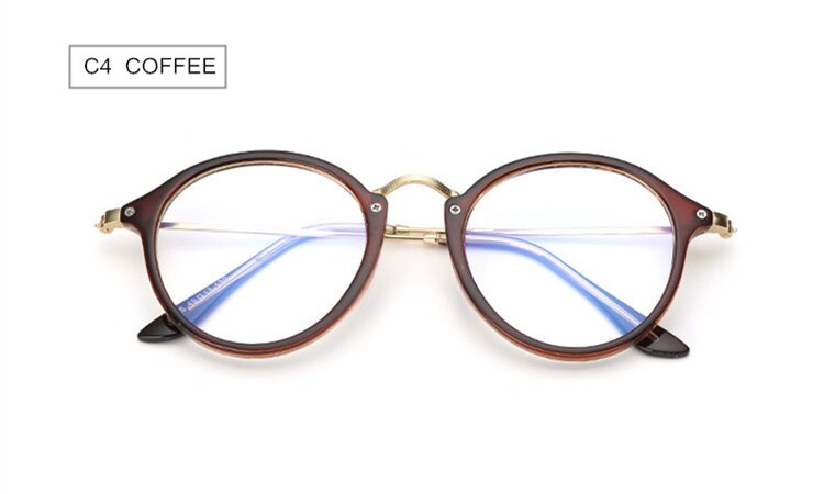 SWOKENCE Blue Light Proof Protective Glasses Women Men No Diopter Anti-radiation Goggles Anti-radiation Eyeglasses F192: C4  COFFEE