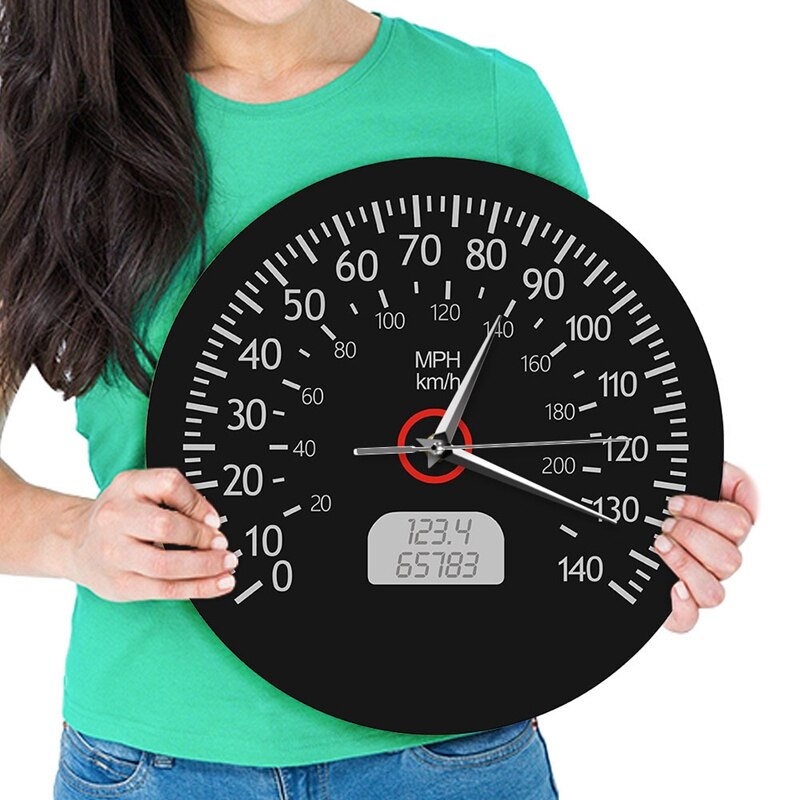 Reloj Digital de pared con velocímetro para coche