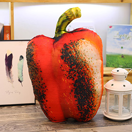 Siipikarja kala paistettu ruoka pehmo täytetty nukke puutarha grilli sisustus rekvisiitta aikuisten lelut sweetbell punapippuri kalmari makkara välipala tyynyt: Punainen paprika 60cm