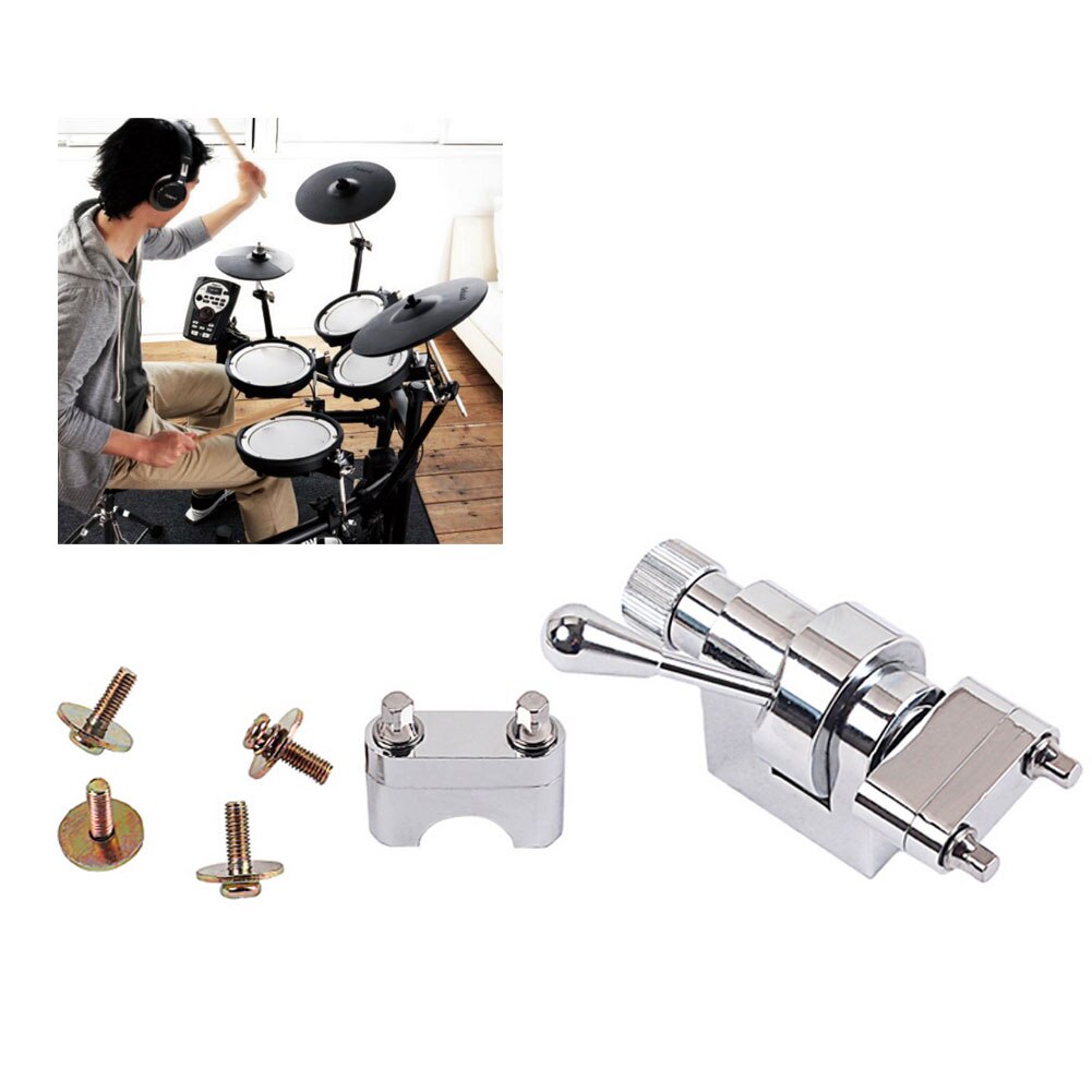Tooyful Metal Snare Drum Strainer Throw Off Clamp Strainer Regulator With Mounting Screws Silver Drum Strainer For Drum-Player