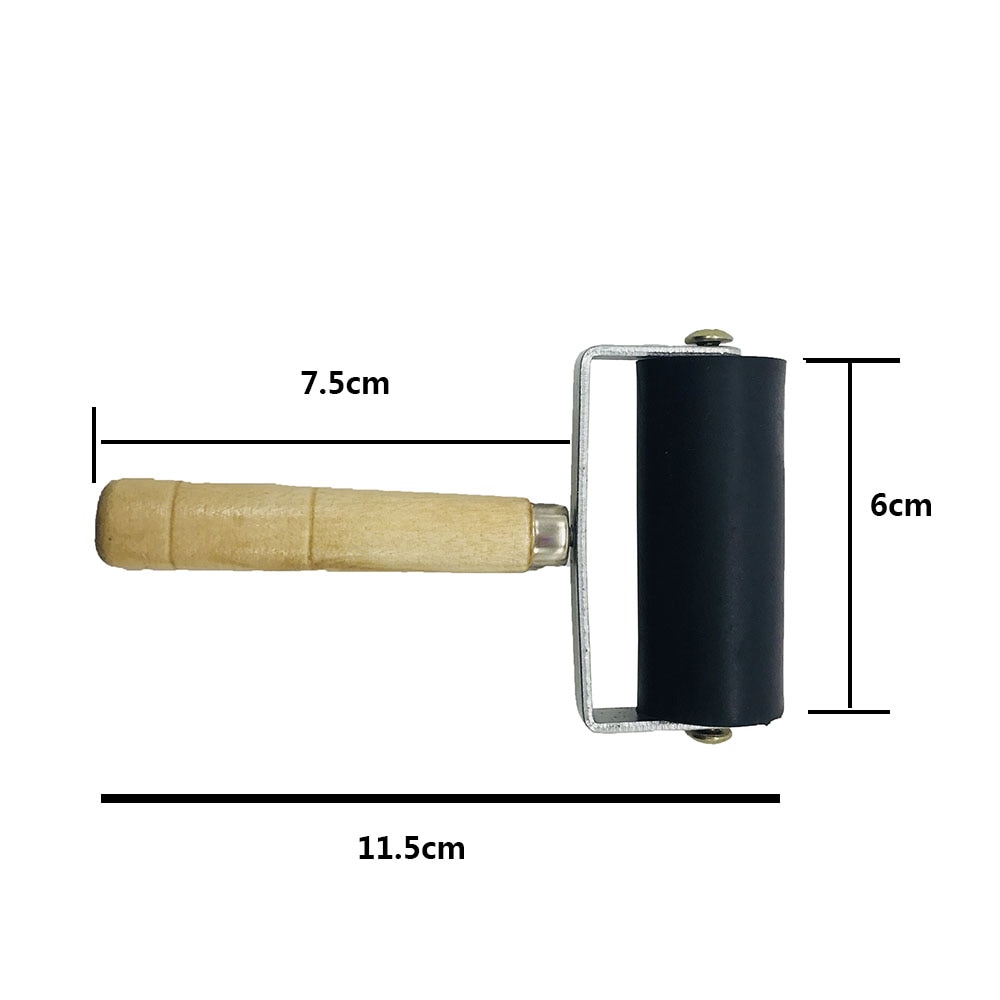 6cm brayer mustemaalaus grafiikka tela taide leimaaminen työkalu öljymaalaus työkalu telaharja kohokuviointi kumirumpu