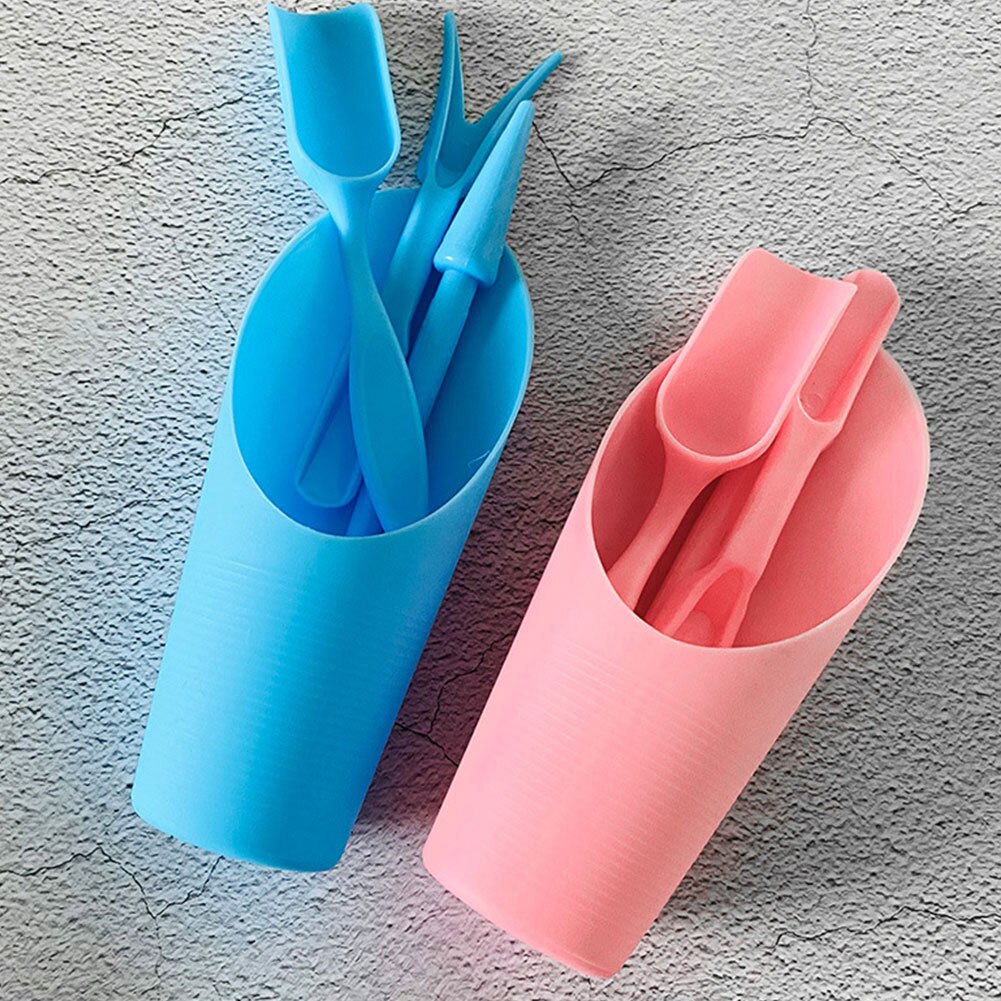 4pcs Drilling Device Transplanting Fertilizer Succulent Planting Sowing Home Mini DIY Tool Plastic Digging Garden Planter Kit