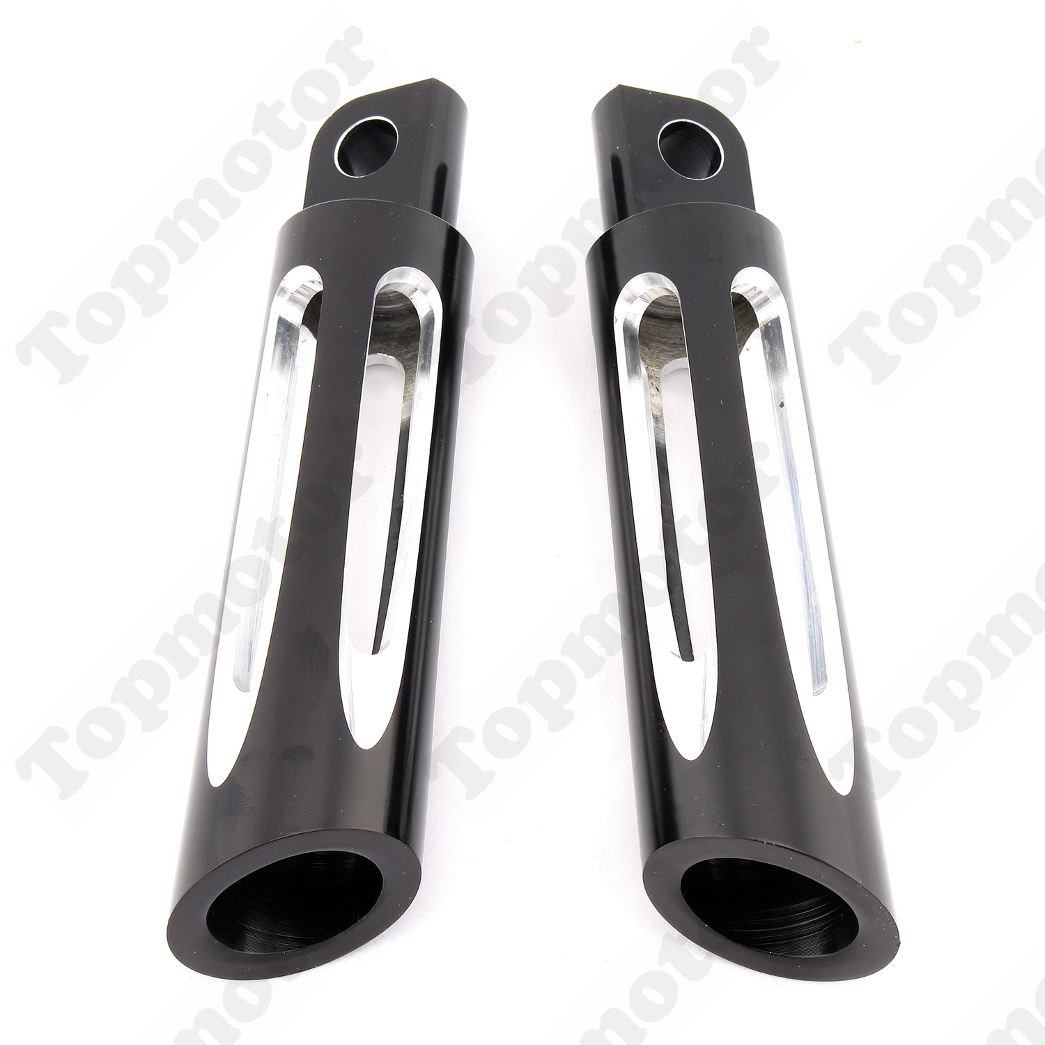 Motorfiets Voetsteunen Black Cut Voetenbanken Holle Mannelijke Mount Footpeg Voor Harley Sportster XL 1200 883 Dyna Fatboy Touring Softail