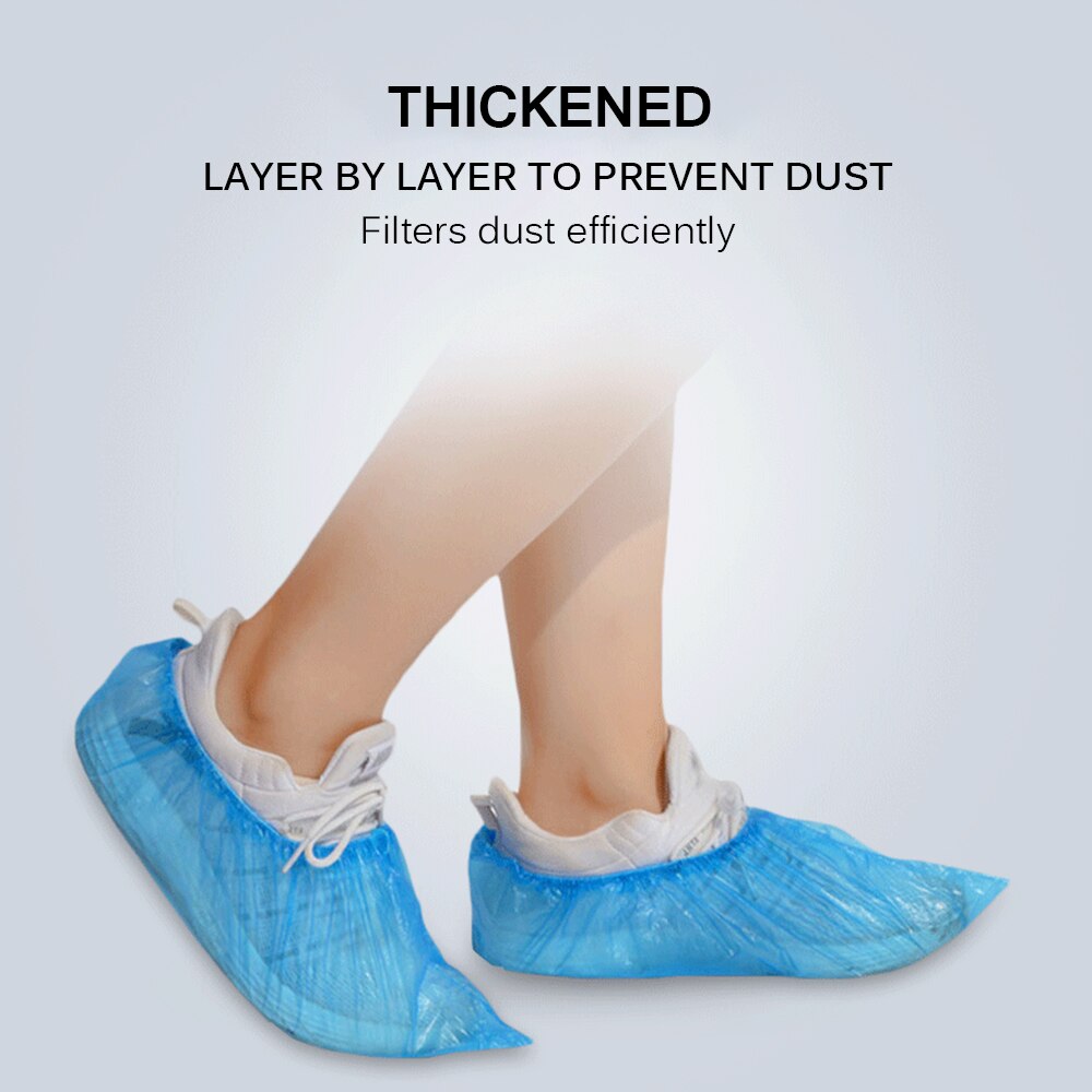 Cubiertas desechables para zapatos, cubierta para zapatos contra la lluvia, de caucho resistente al agua, 100 Uds.