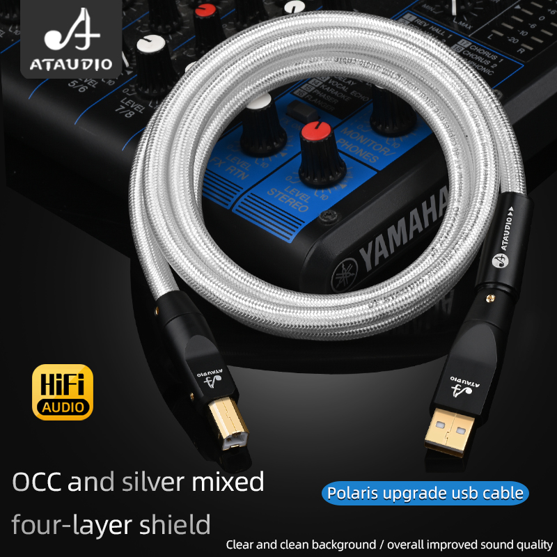 Ataudio hifi usb-kabel dac ab cb cc digital ab lyd a til b high-end type a til type b hifi usb otg type c-kabel