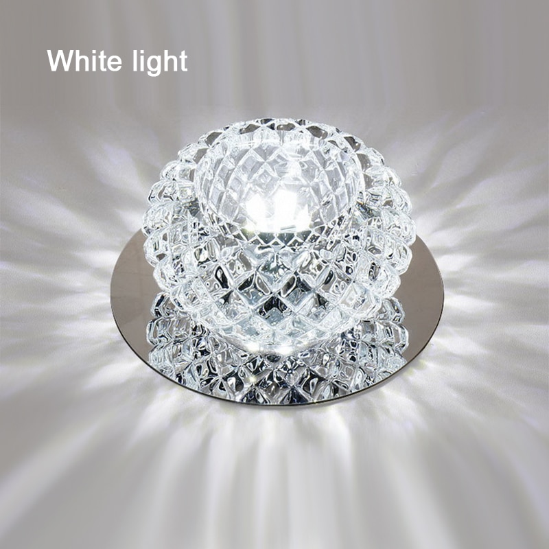 Ac110v 220v overflatemontert krystall 3w 5w ledet downlights takspotlys lamper verandalys til innendørs soverom hjemmebelysning da