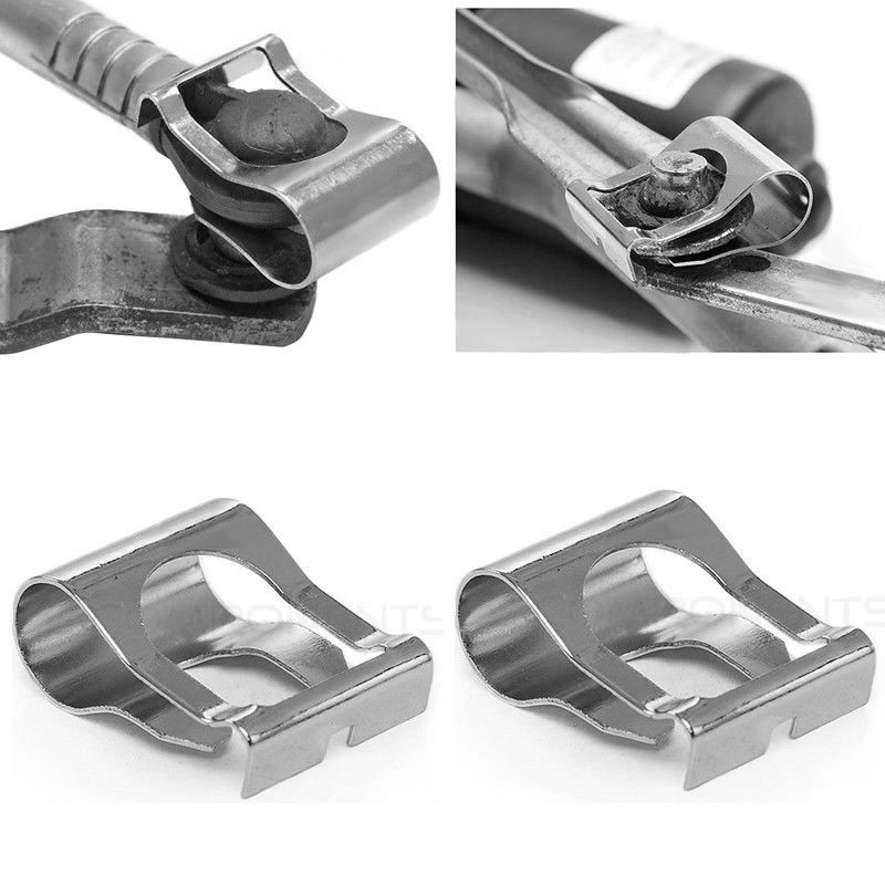 2 st bil vindrute vindrutetorkare länkage clips reparationsverktyg mangan klämma packning för auto fjäder reparation klämma tillbehör