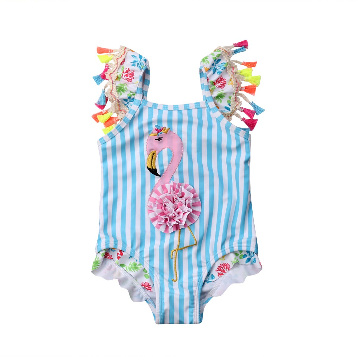 Søde små piger flamingo kvaster badedragt toddler børn baby pige bikini badetøj svømning badedragt strandtøj