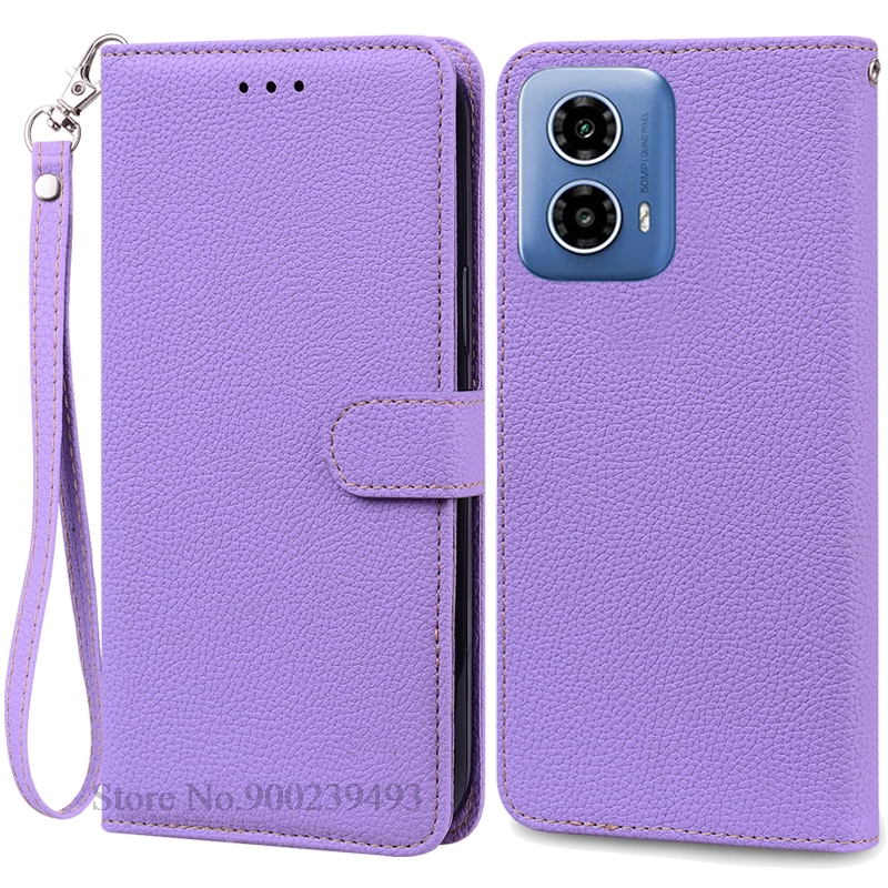 For Motorola G04 Case Leather Wallet Flip Phone Case For Moto G04 Case Book Cover For Motorola Moto G04 Case Cover Fundas Shell