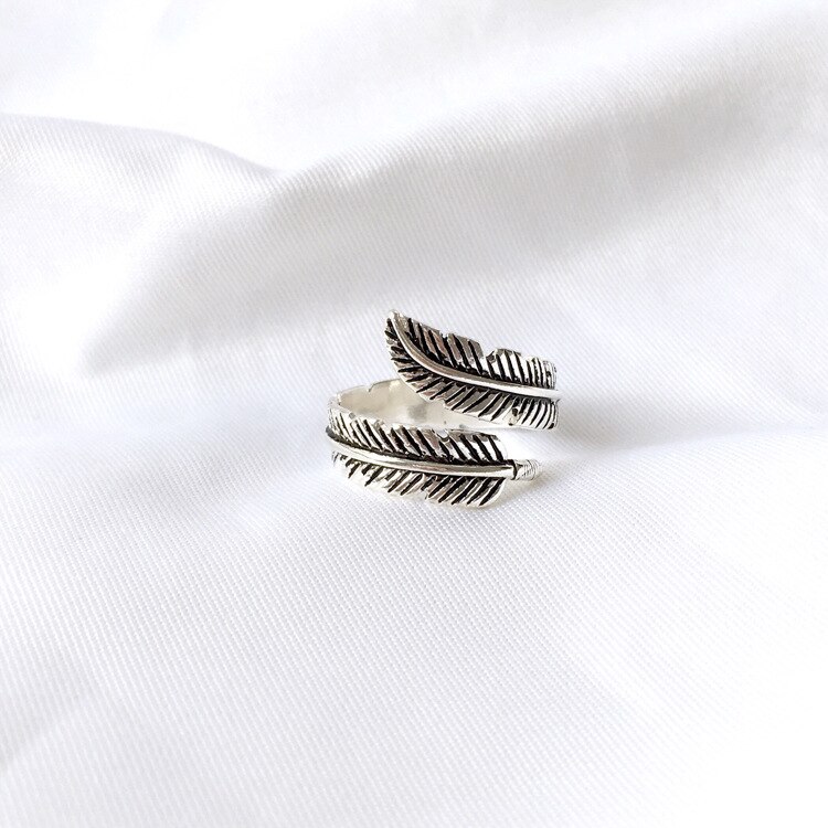 Persoonlijkheid Bohemian Vintage Veer Ringen Voor Vrouwen Mannen Vintage Ringen Gothic Sieraden Valentines