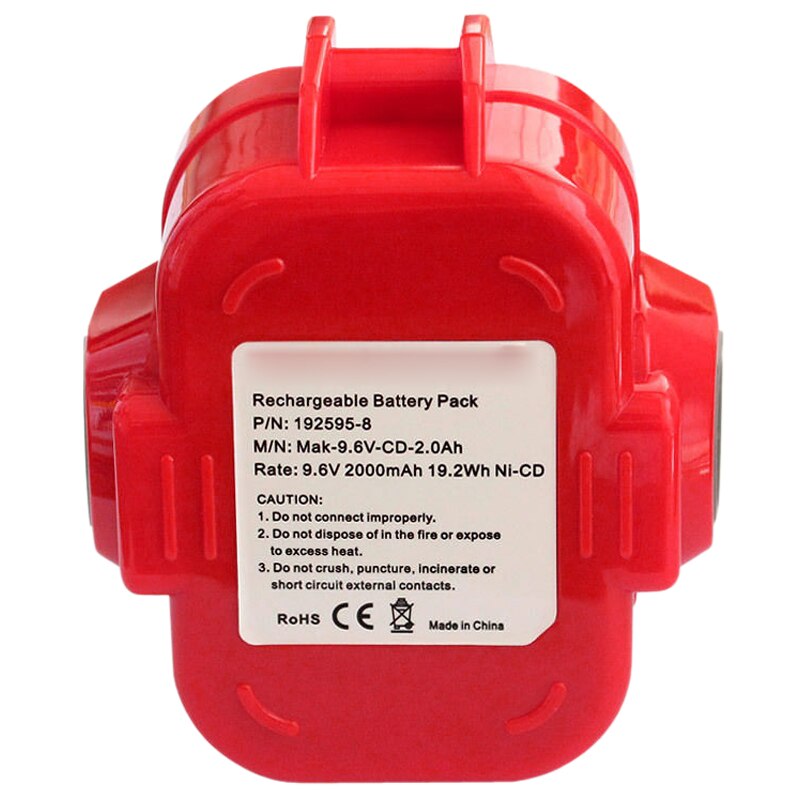 9.6V 4,8Ah Akku für Makita PA09 9120 9122 9133 9134 9135 6221D 6222D Ni-MH