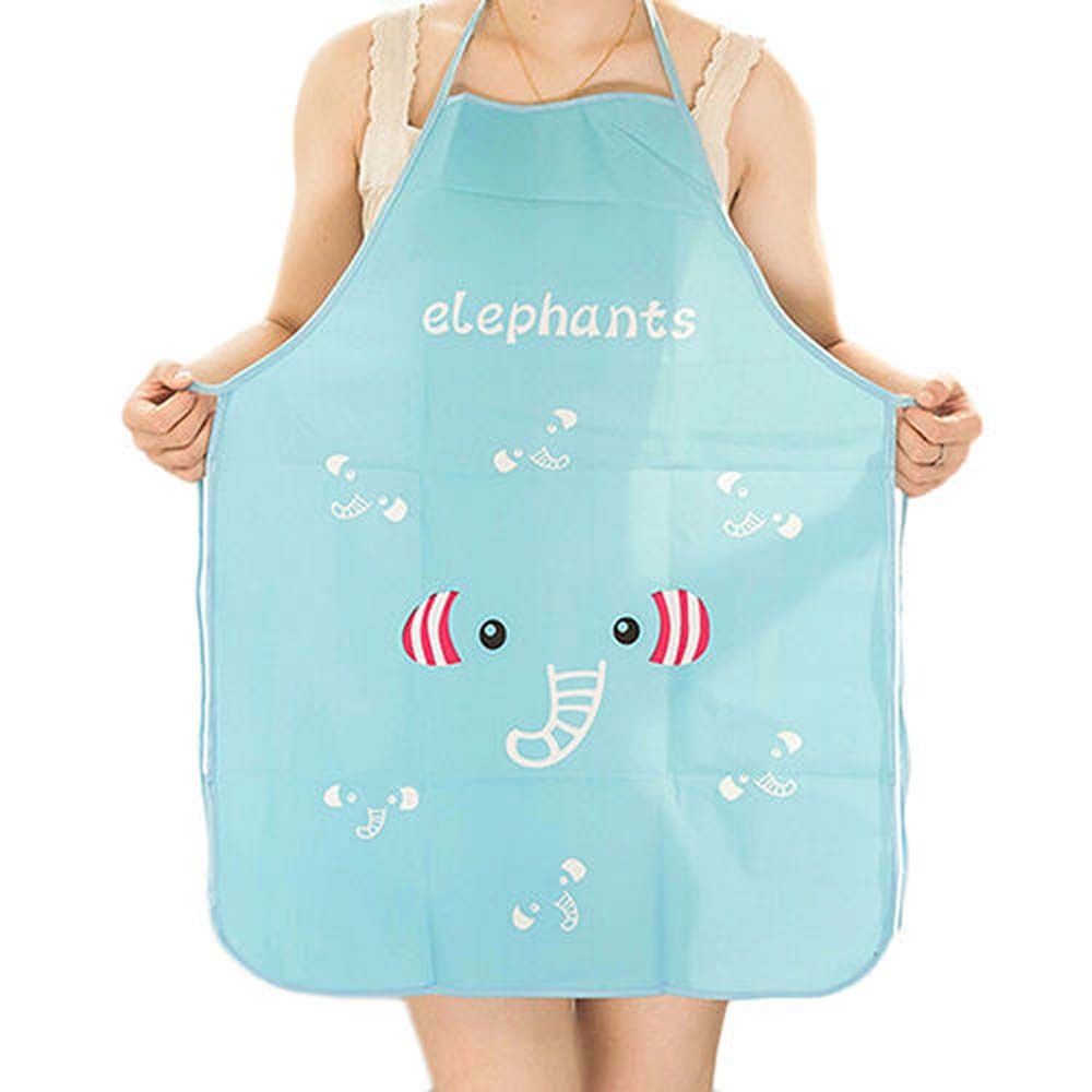Vrouwen Schort Waterdichte Cartoon Leuke Keuken Restaurant Koken Bib Schorten Monther Mama Liefde Bakken Schorten: elephant