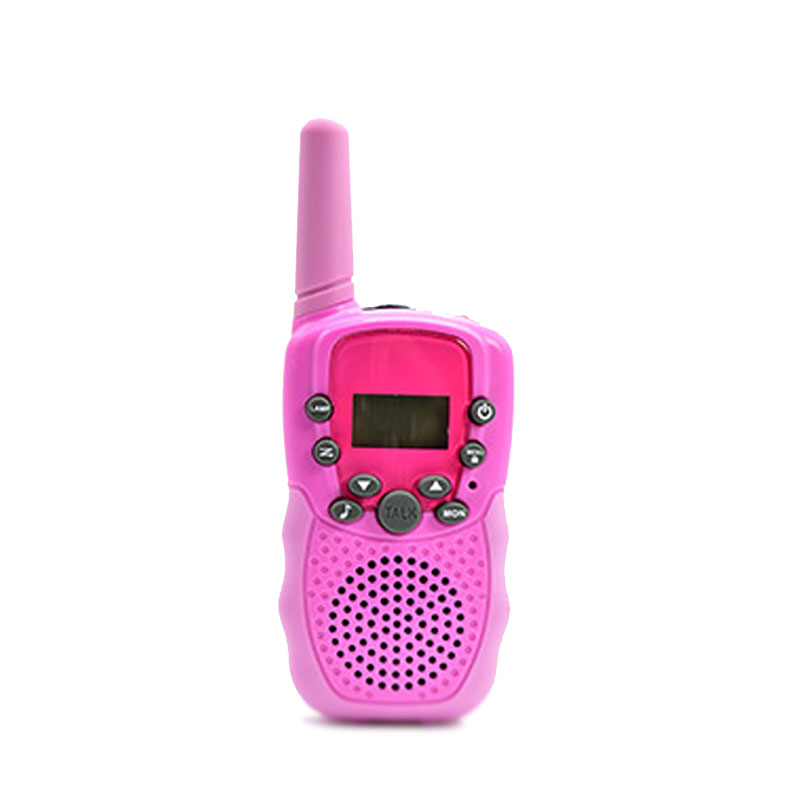 Megafono del walkie-talkie di viaggio senza fili della Radio di frequenza UHF dell&#39;affissione a cristalli liquidi portatile dei bambini 2pcs per i giocattoli del bambino: Pink 2pcs