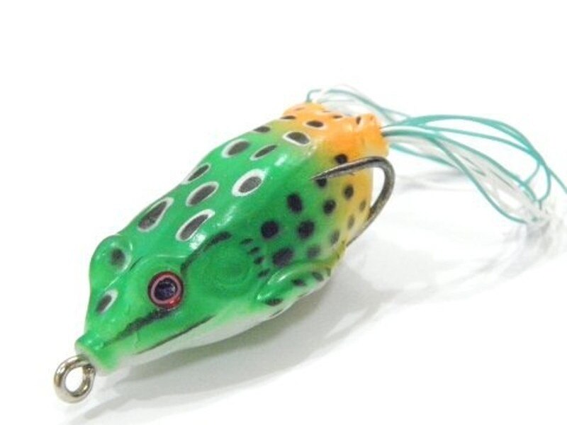 2Pcs/lot Soft Toad Frogs Bass Fishing Lure Hollow Body Top water Frogs Fishing Lures Baits