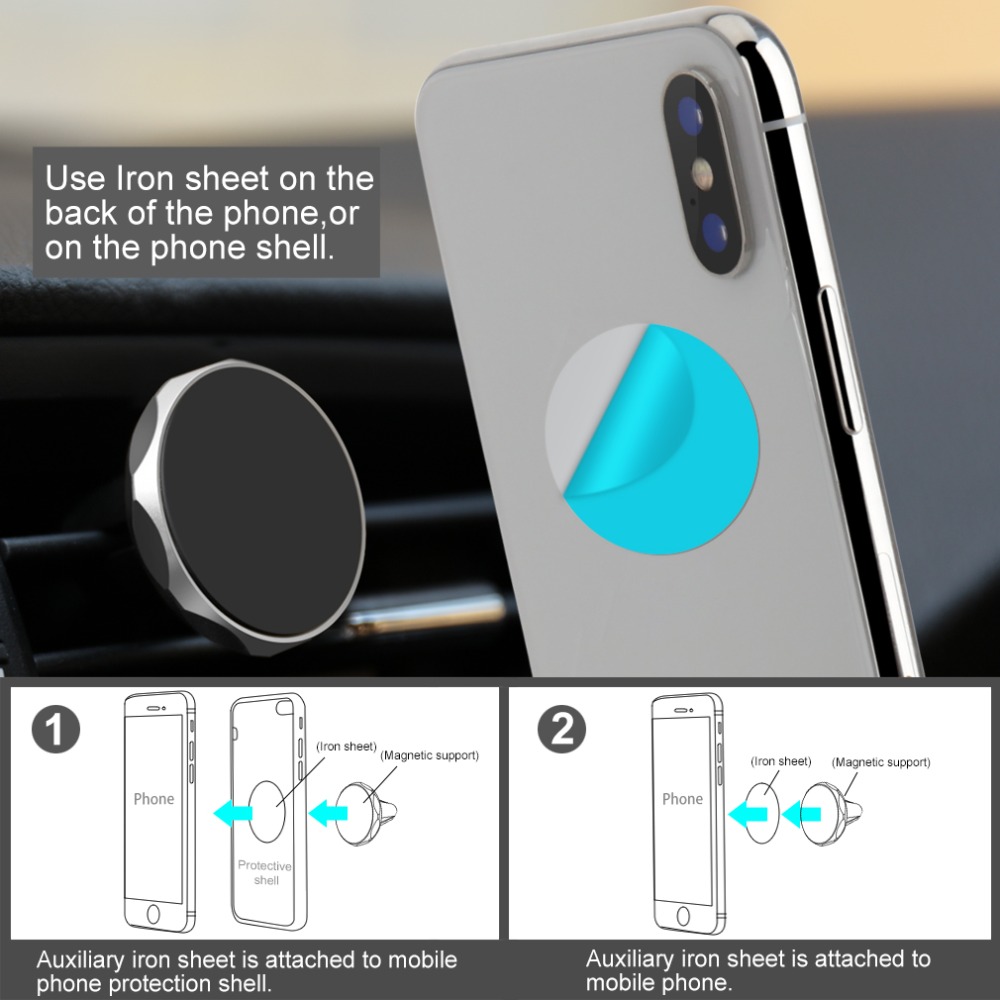 Universal Magnetic Car Phone Holder Stand in Car for All Phone for iPhone 15 Magnet Air Vent Mount Cell Mobile Phone Support GPS