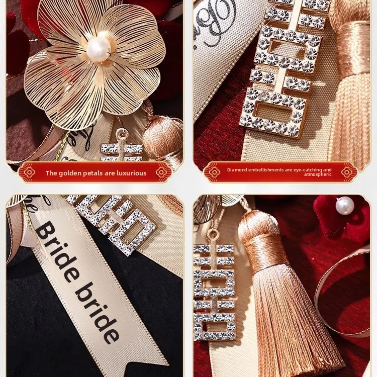 Bröllopsbukett emblem marskalkar och brudtärnor komplett set familj föräldrar gäster kavajslag blommor par exklusiv känsla