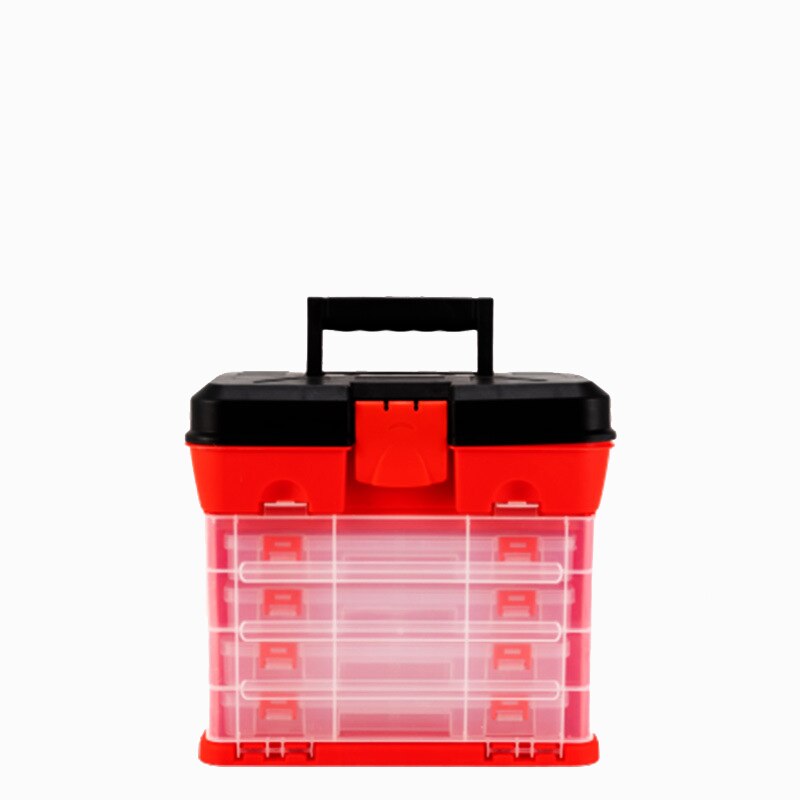 Portable Toolbox Outdoor Tool Case Screw Hardware Plastic Storage Box Tool Box Black Handle Portable Toolbox