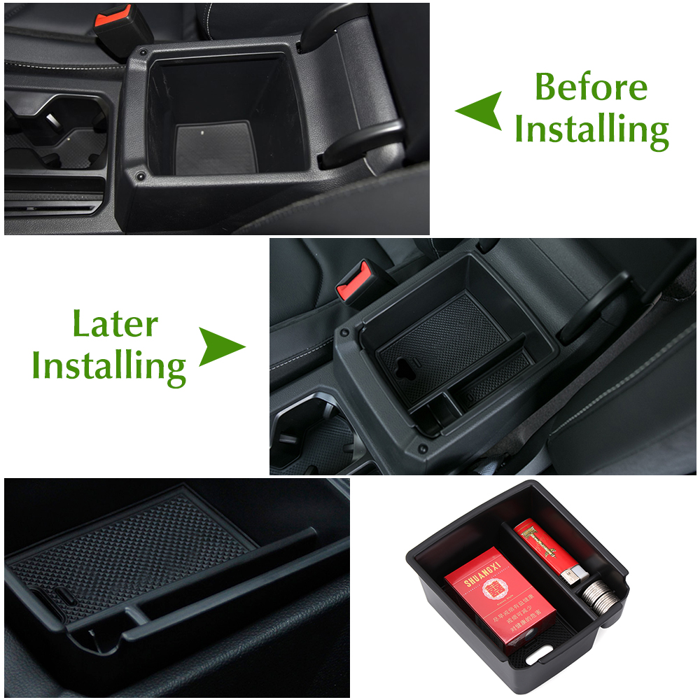 Car Accessories For Volkswagen VW Tiguan MK2 , Newest Version Car Glove Box Armrest Box Secondary Storage