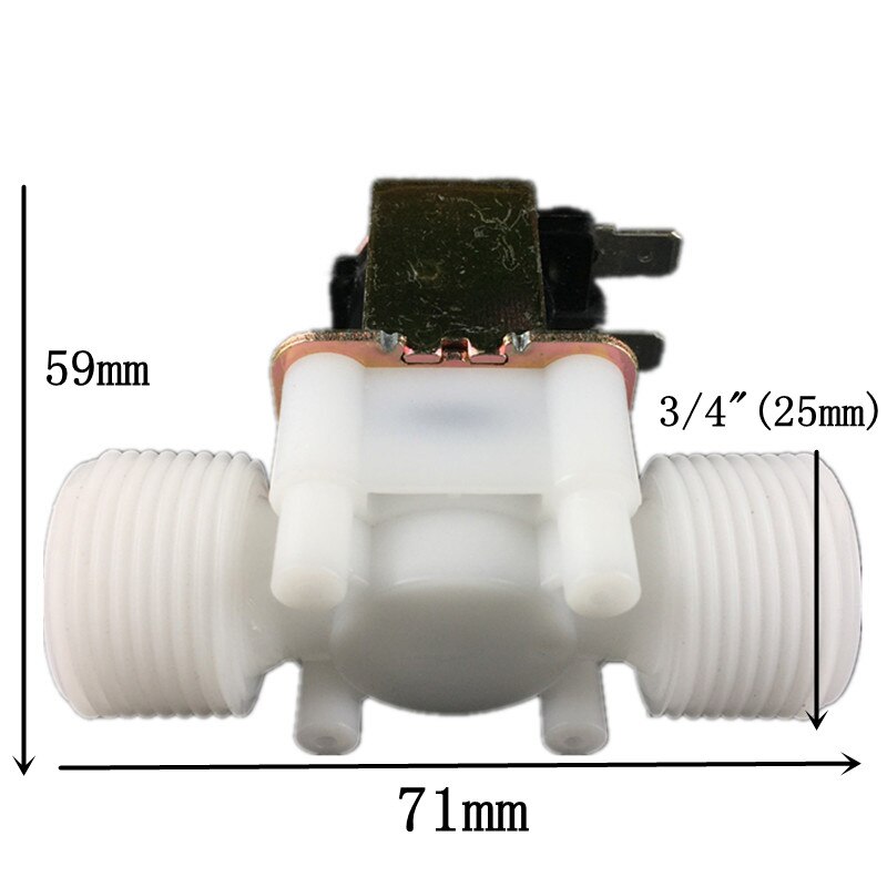 Électrovanne en plastique de taille 3/4 "12V 220V, , petit débit, , bon marché