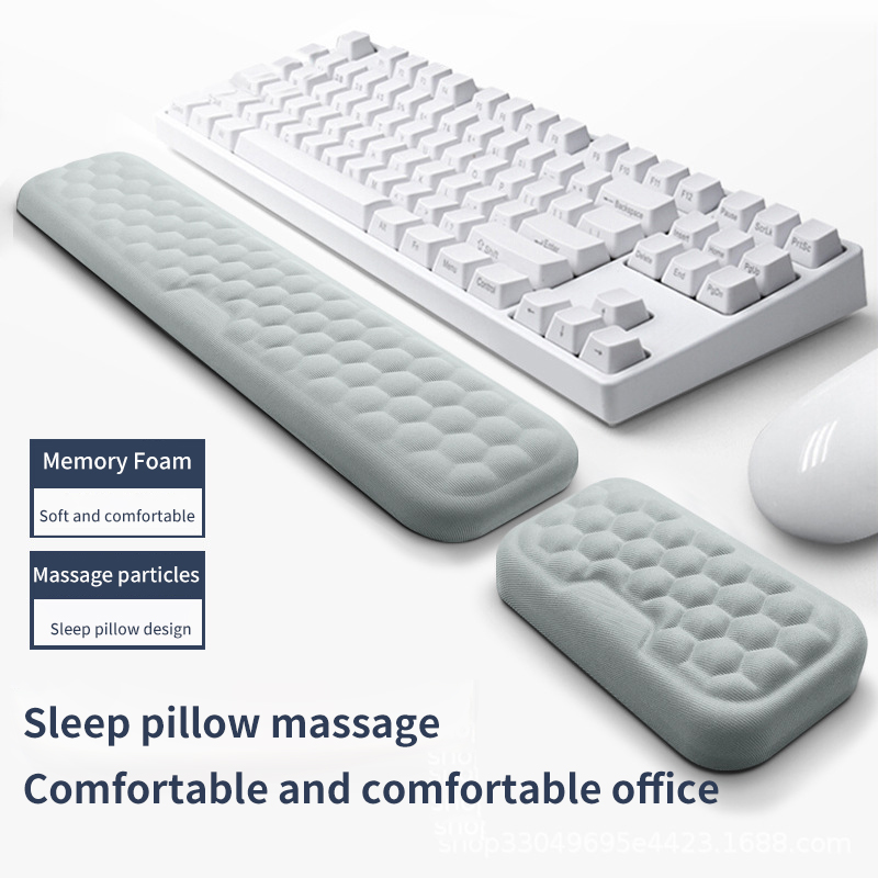 Podkładka pod mysz Ergonomiczna klawiatura Podkładka pod nadgarstek pod mysz Ochrona przed pisaniem w biurze Relaksująca podkładka pod mysz z pianki z pamięcią kształtu Komputer Laptop Podkładka na biurko