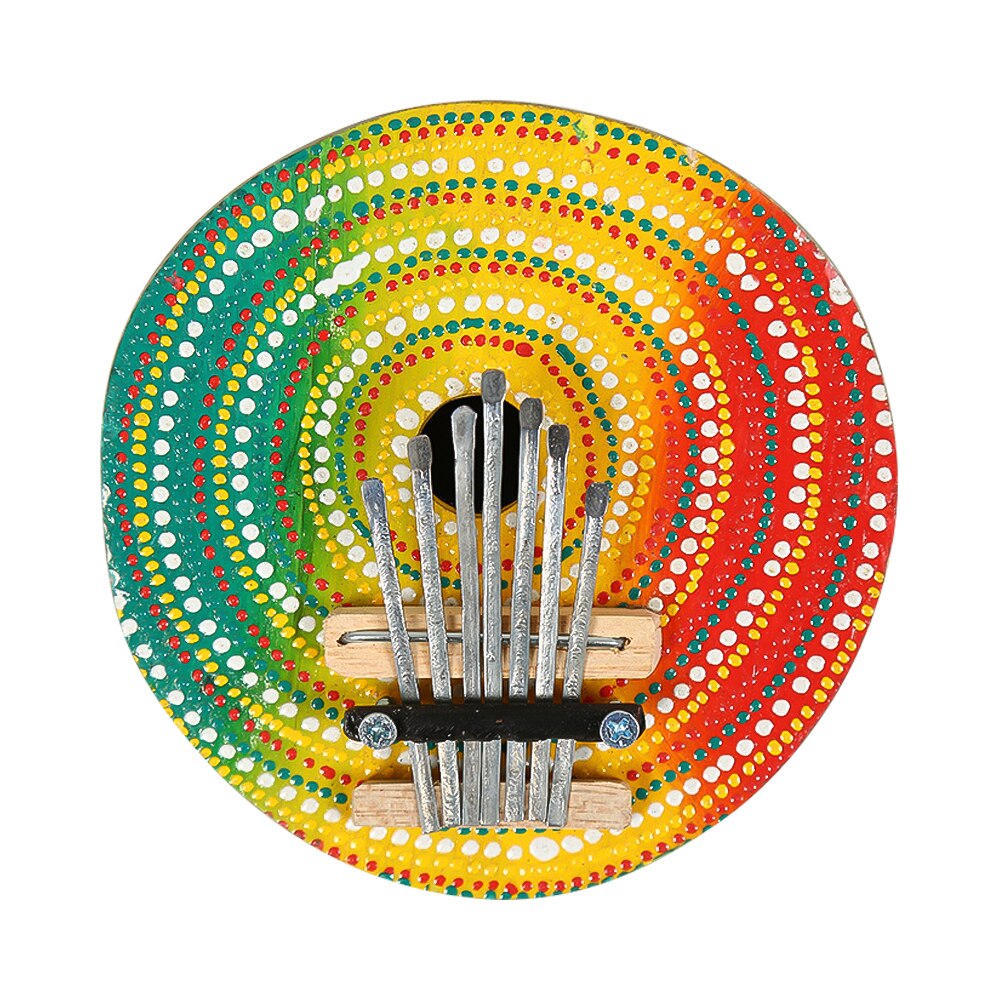 7 Keys Colorful Thumb Piano Kalimba Mbira Finger Piano Coconut Shell Metal Material Musical Instrument Toy Portable for Beginner