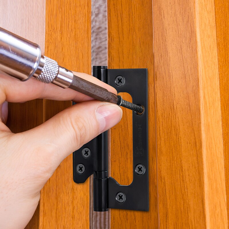 5 Inch/ Hinges Wood Door Hinges Gate Hinges Stainless Steel Black Mute Bearing Hinges Hardware