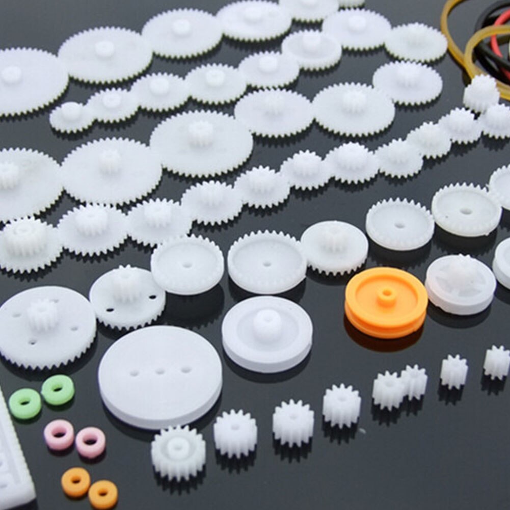 75pcs Repair Tool Worm Gear DIY Kit Single Double Layer Crown Necessary Cog Wheels Assorted Gearbox Car Model For Robot Pulley