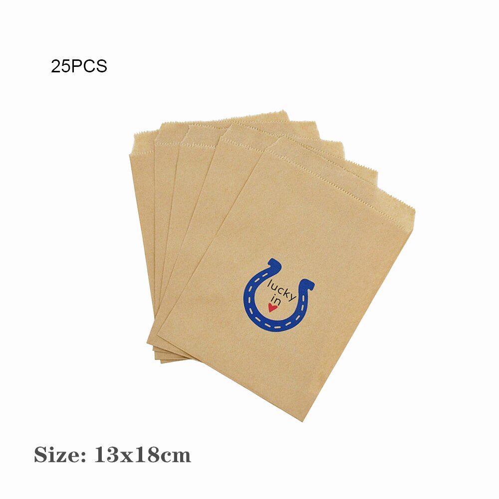 25pcs Kraft Paper Candy Biscuit Packing Bags Wedding Birthday Year Party Favors Supplies Christmas Bag Bags: D