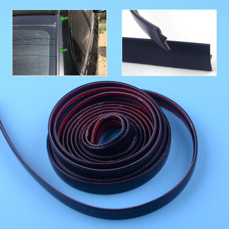 Sort gummipakningsliste udskiftning soltag front universal 3 meter *1.5cm