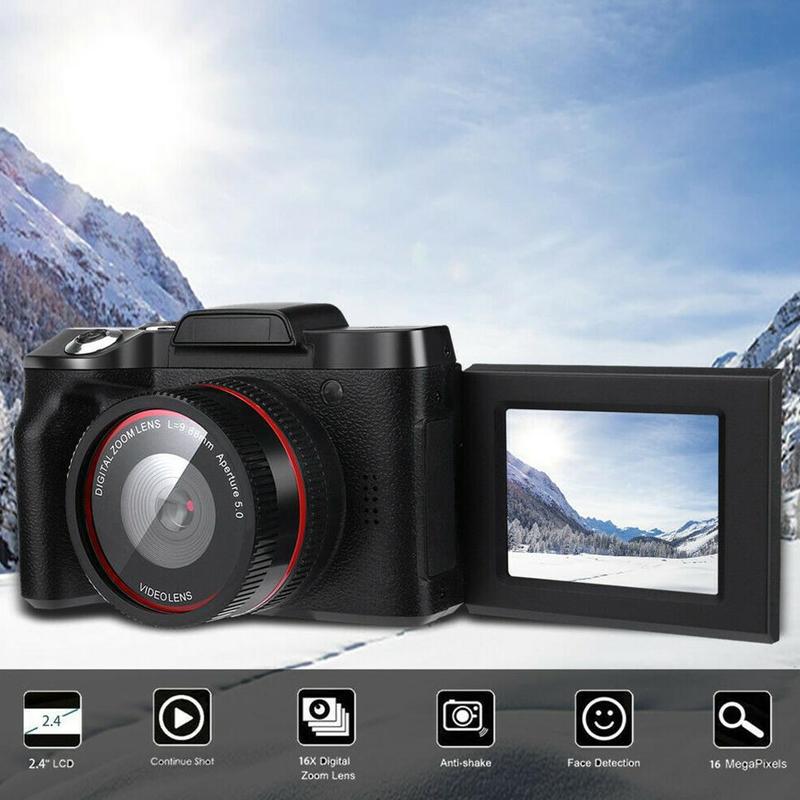 Digitalt kamera fuld  hd1080p 16x studioset zoom 2.4 tommer tft - lcd lcd-skærm kamera videokamera vlogging kamera