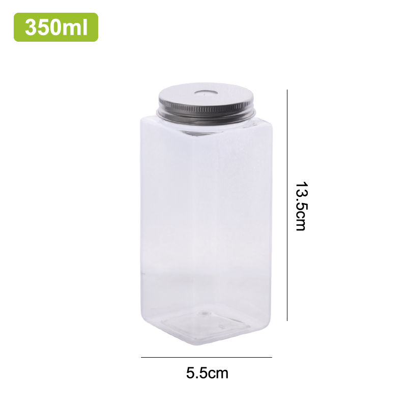 1pcs Plastic Milk Tea Drink Bottle Take Out Coffee Milk Tea Bar Supplies Mason Jars Drink Storage Containers For Food Party