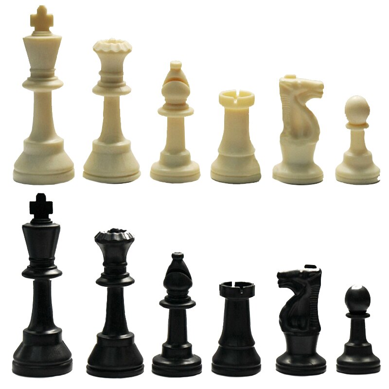 Jusenda Chess Set 32 Wooden Chess Pieces With Board 77/97mm Classic Ajedrez Portable Travel Game For Kids Adult Toy